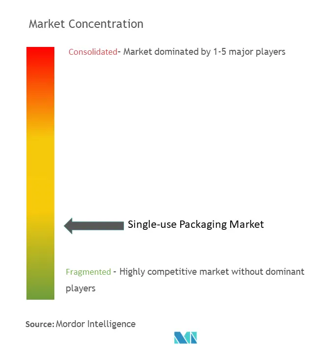 シングルユース包装市場の集中度