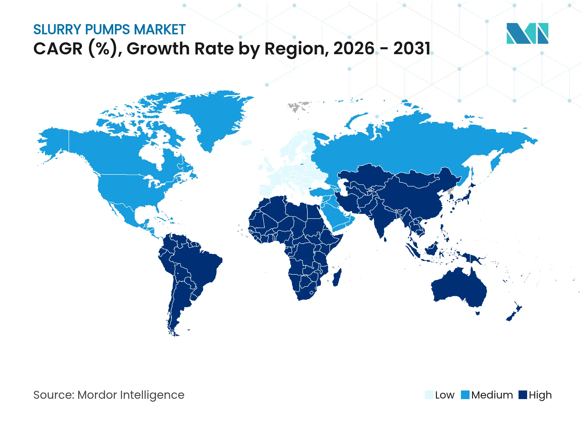 Slurry Pumps Market CAGR (%), Growth Rate by Region