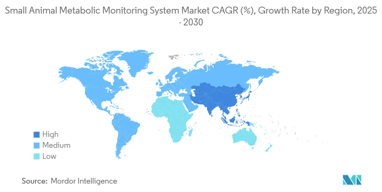 Small Animal Metabolic Monitoring System Market CAGR (%), Growth Rate by Region