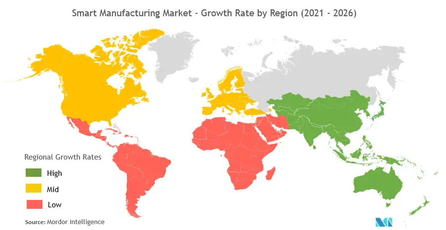 Smart Manufacturing Market Growth Rate By Region
