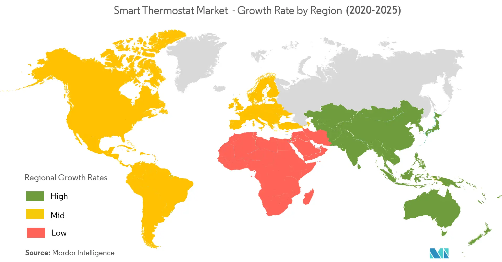 Smart Thermostat Market Growth by Region