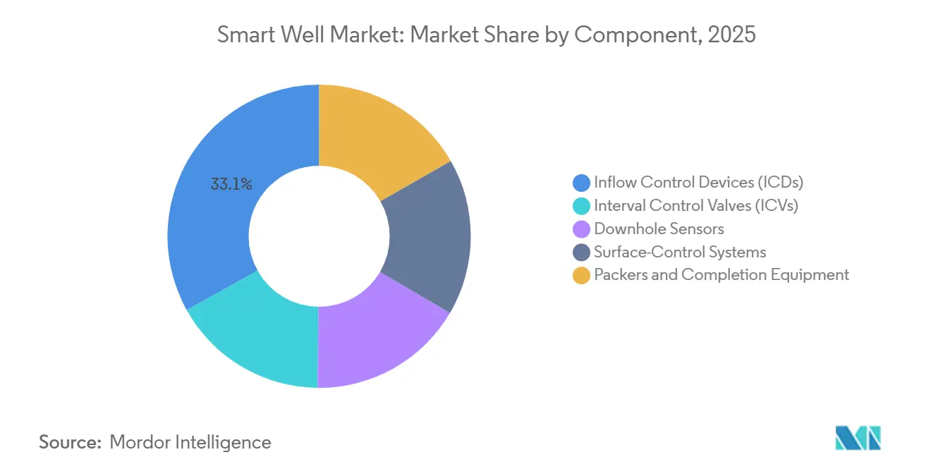 Smart Well Market: Market Share by Component