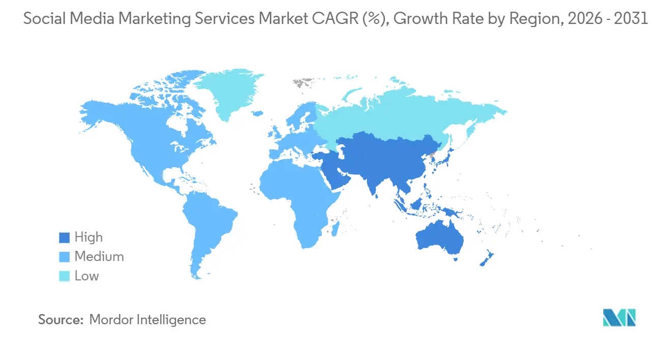 Social Media Marketing Services Market Growth Rate by Region