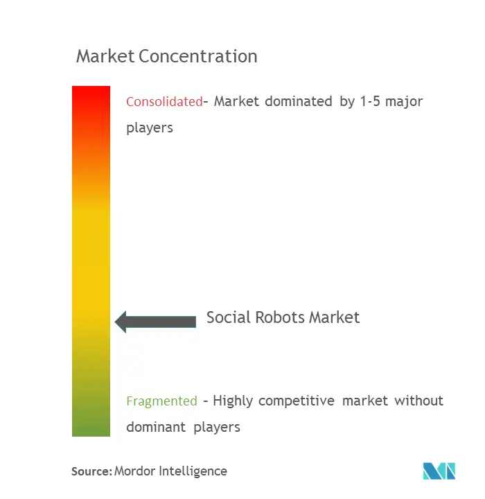 Concentración del mercado de robots sociales