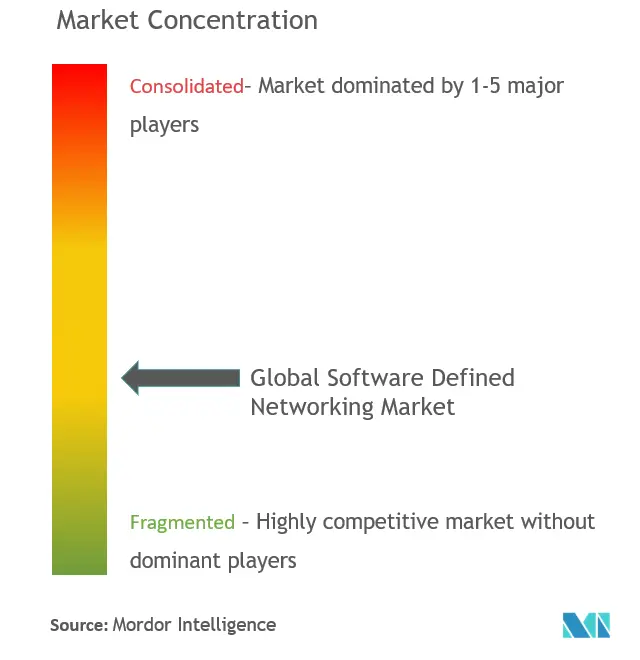 ソフトウェア定義ネットワーク市場の集中