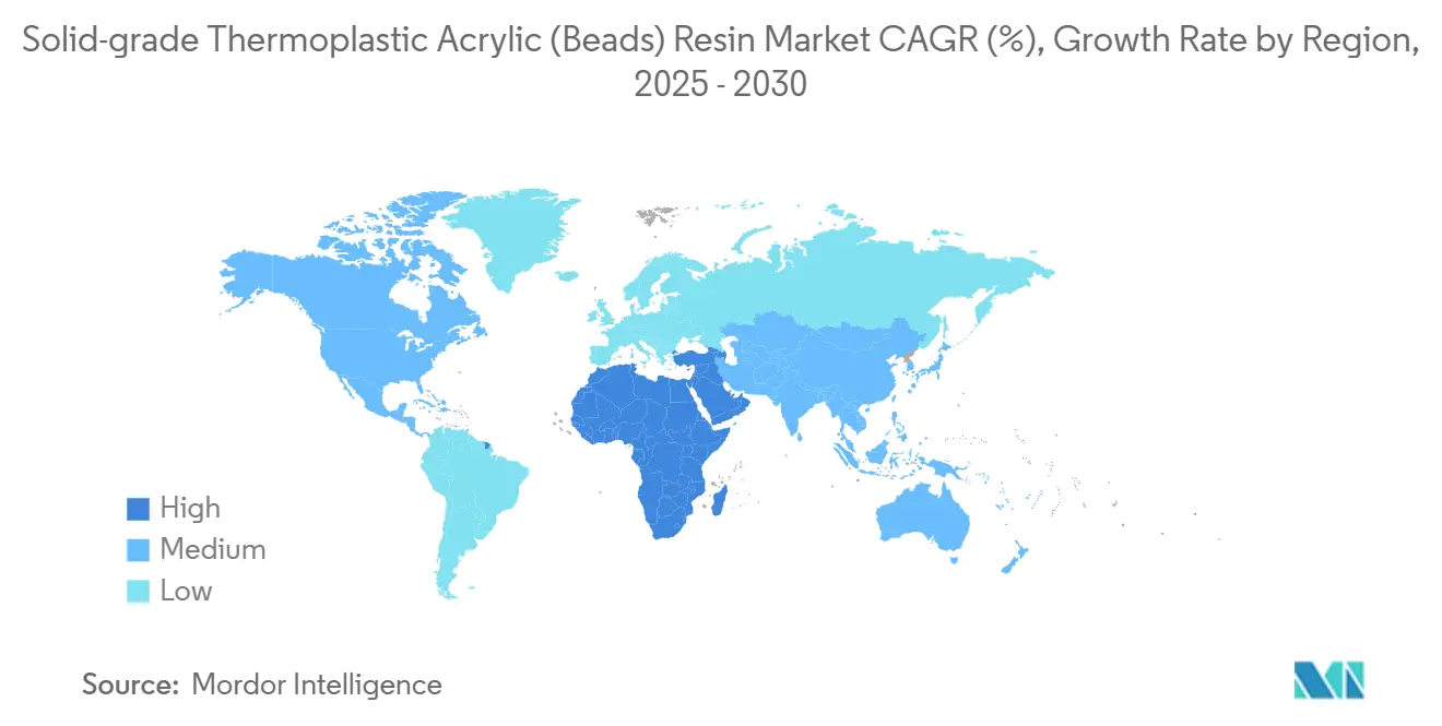 Solid-grade Thermoplastic Acrylic (Beads) Resin Market CAGR (%), Growth Rate by Region