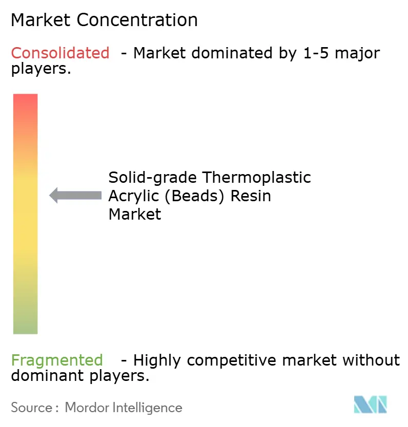 Solid-grade Thermoplastic Acrylic (Beads) Resin Market - Market Concentration