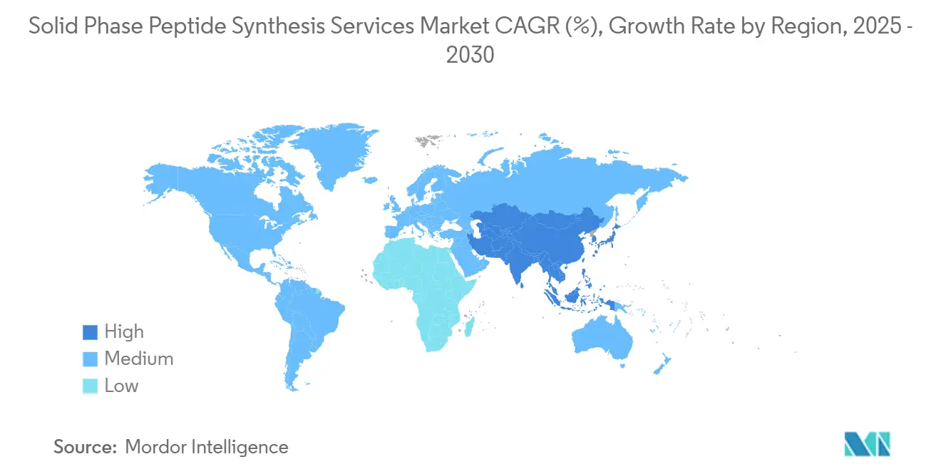 Solid Phase Peptide Synthesis Services Market CAGR (%), Growth Rate by Region