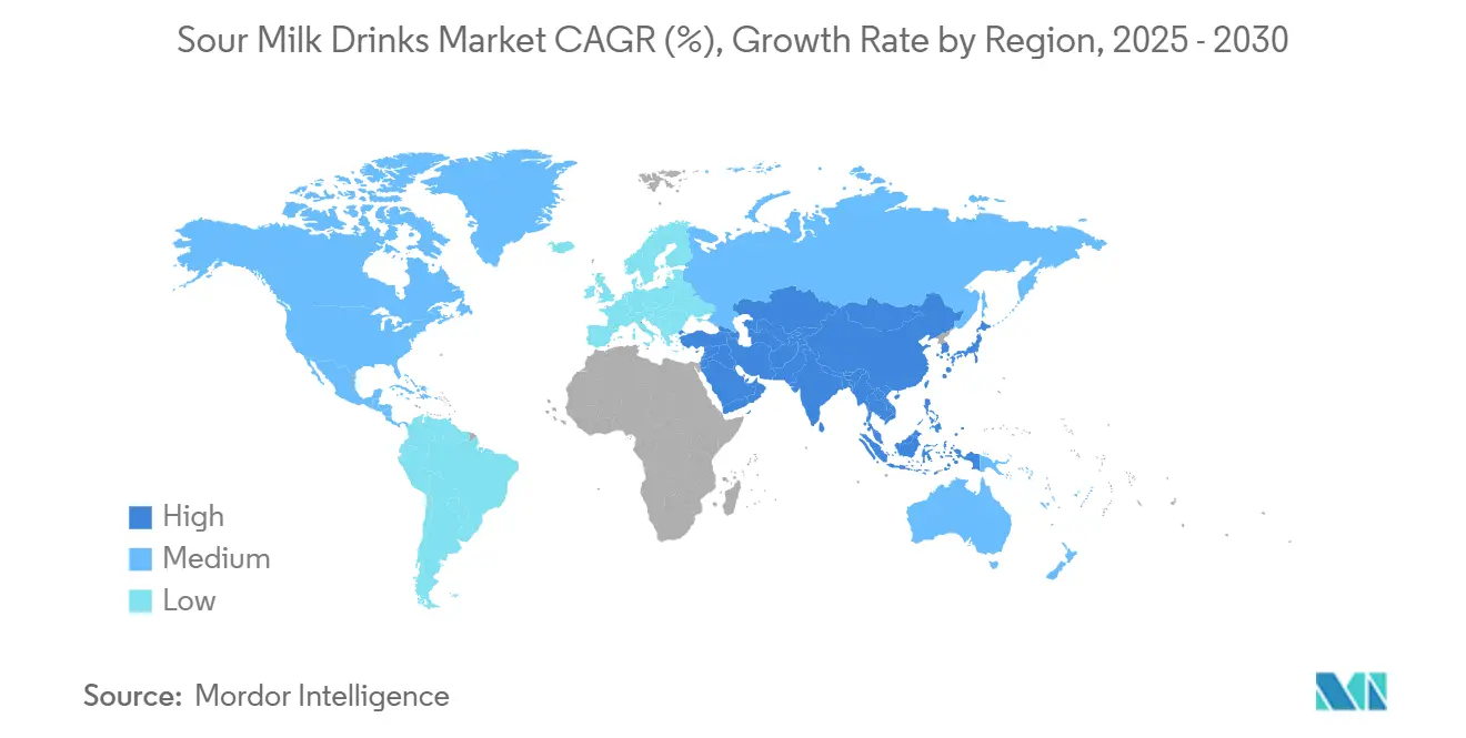 Sour Milk Drinks Market CAGR (%), Growth Rate by Region