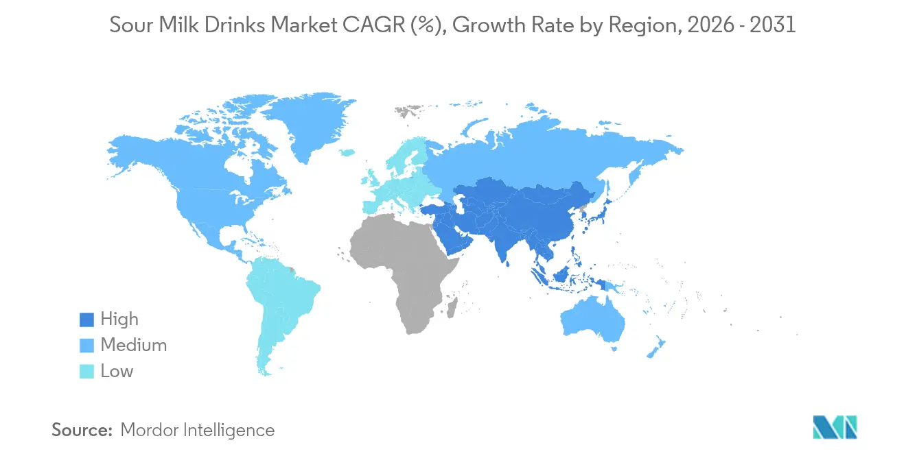 Sour Milk Drinks Market CAGR (%), Growth Rate by Region