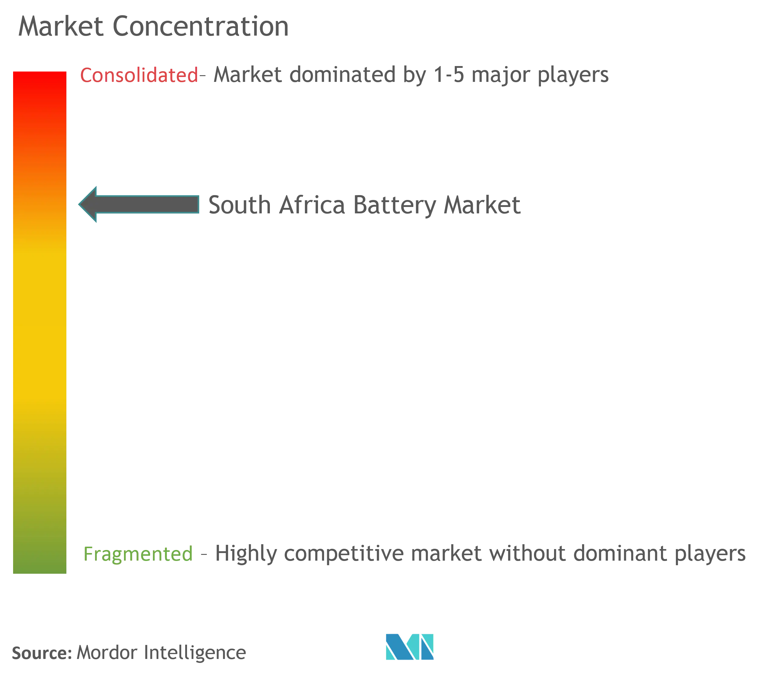 Концентрация рынка аккумуляторов в Южной Африке