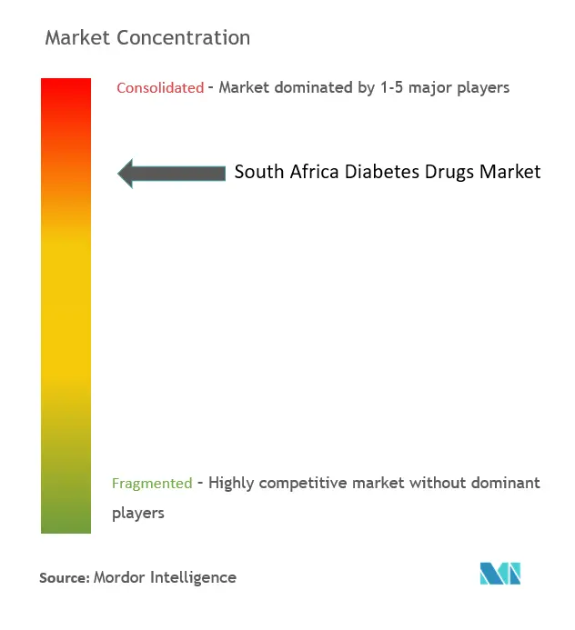 南アフリカの糖尿病薬市場集中度