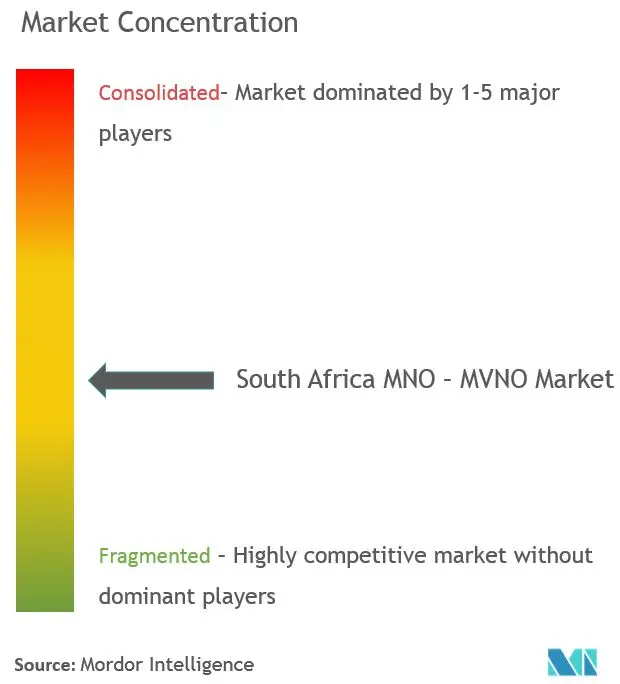 Concentração do mercado MNO MVNO da África do Sul