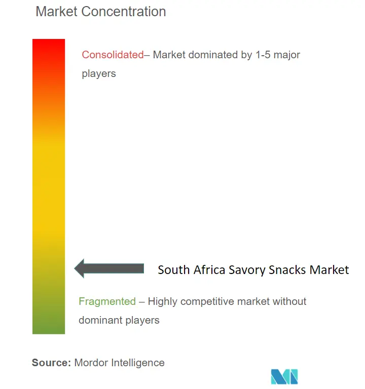 南アフリカのセイボリースナック市場集中度