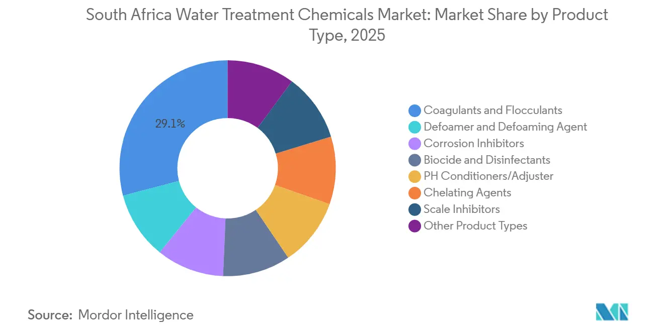 South Africa Water Treatment Chemicals Market: Market Share by Product Type