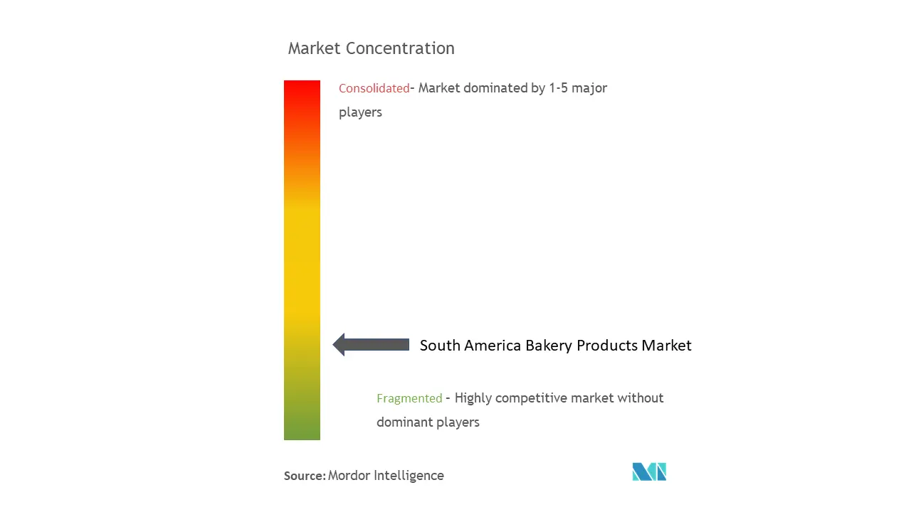 Productos de panadería de América del SurConcentración del Mercado