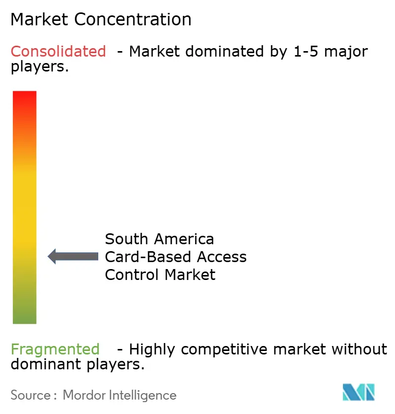 South America Card-Based Access Control Market Concentration