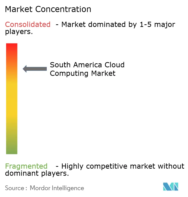South America Cloud Computing Market Concentration