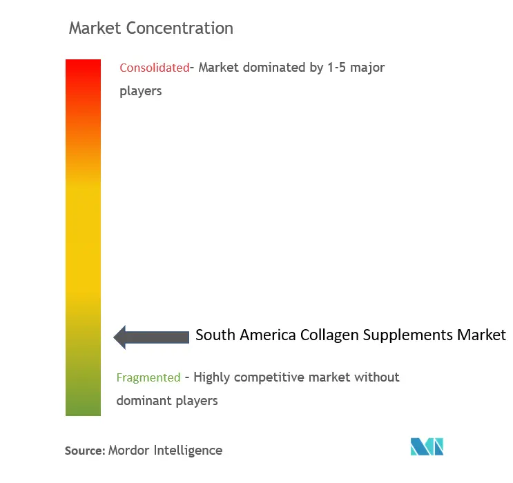 南米のコラーゲンサプリメント市場集中度