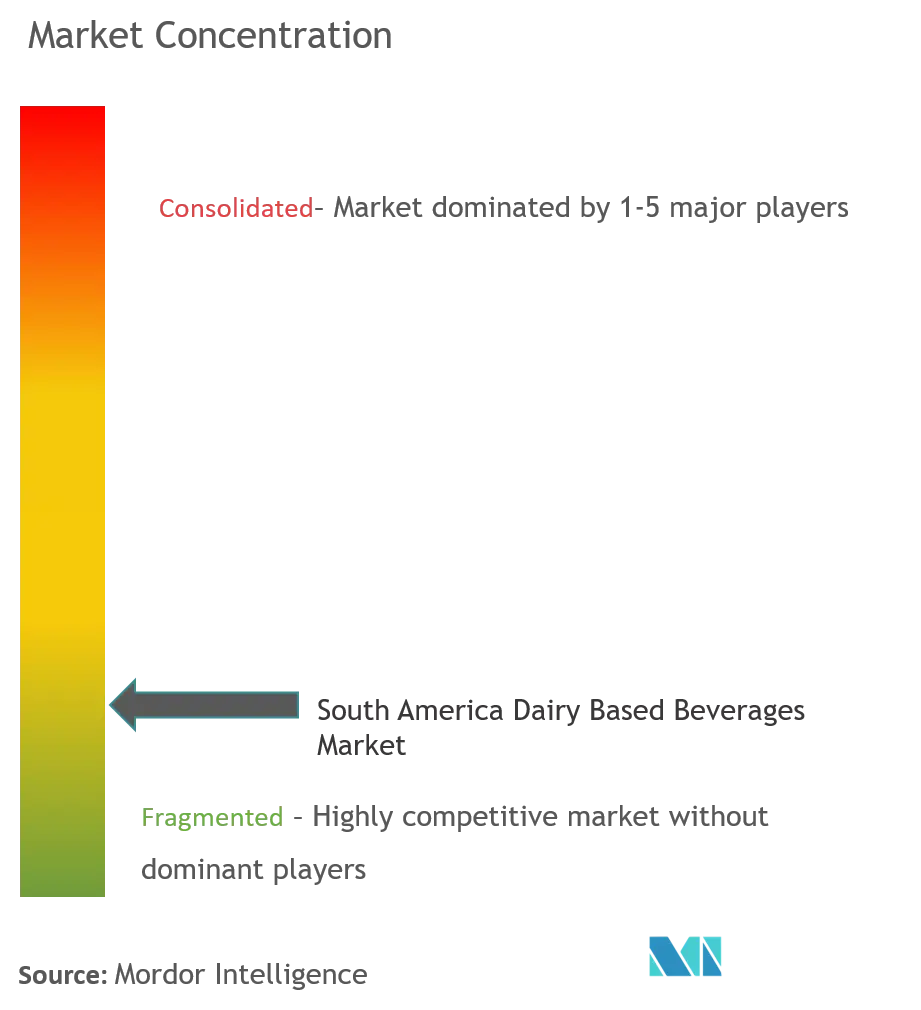 South America Dairy Based Beverages Market Concentration
