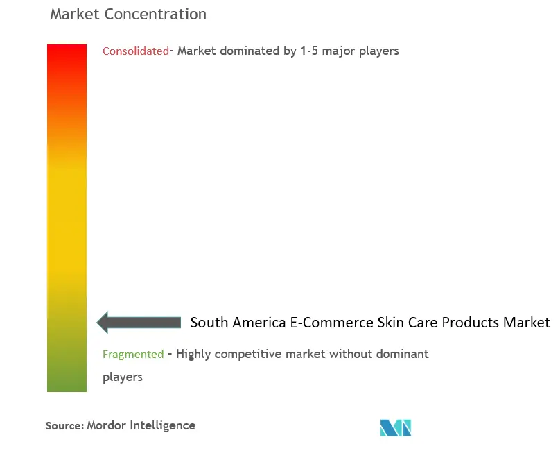 南米のEコマーススキンケア製品市場の集中