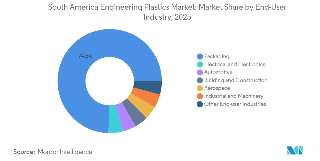 South America Engineering Plastics Market: Market Share by End-User Industry, 2025