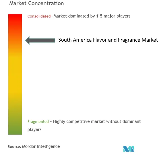 Концентрация рынка ароматизаторов и ароматизаторов в Южной Америке