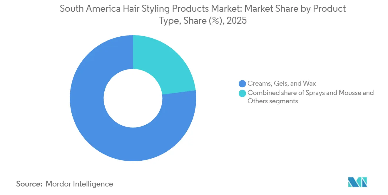 South America Hair Styling Products Market: Market Share by Product Type, 2025