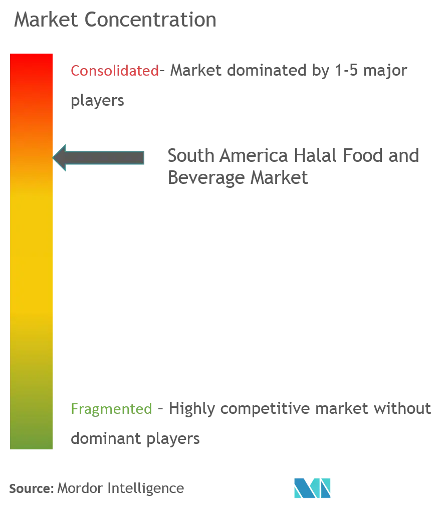 América del Sur Alimentos y bebidas HalalConcentración del Mercado