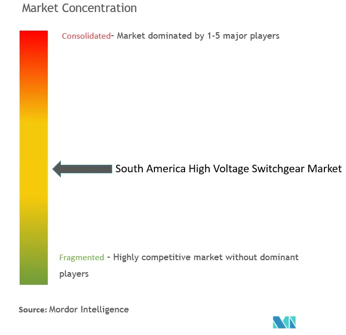 South America High Voltage Switchgear Market Concentration