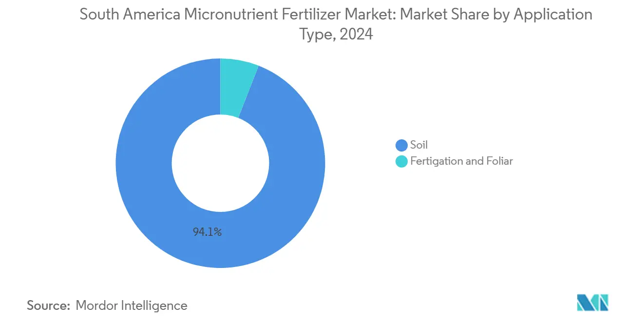 South America Micronutrient Fertilizer Market: Market Share by Application Type