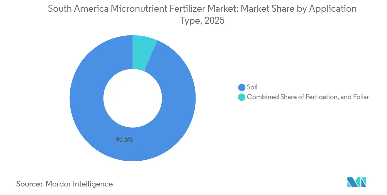 South America Micronutrient Fertilizer Market: Market Share by Application Type