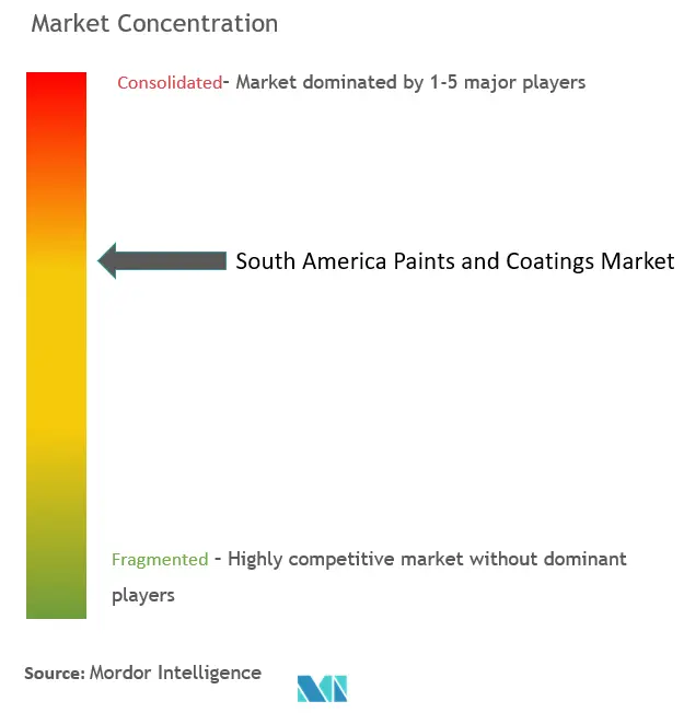 Концентрация рынка красок и покрытий в Южной Америке