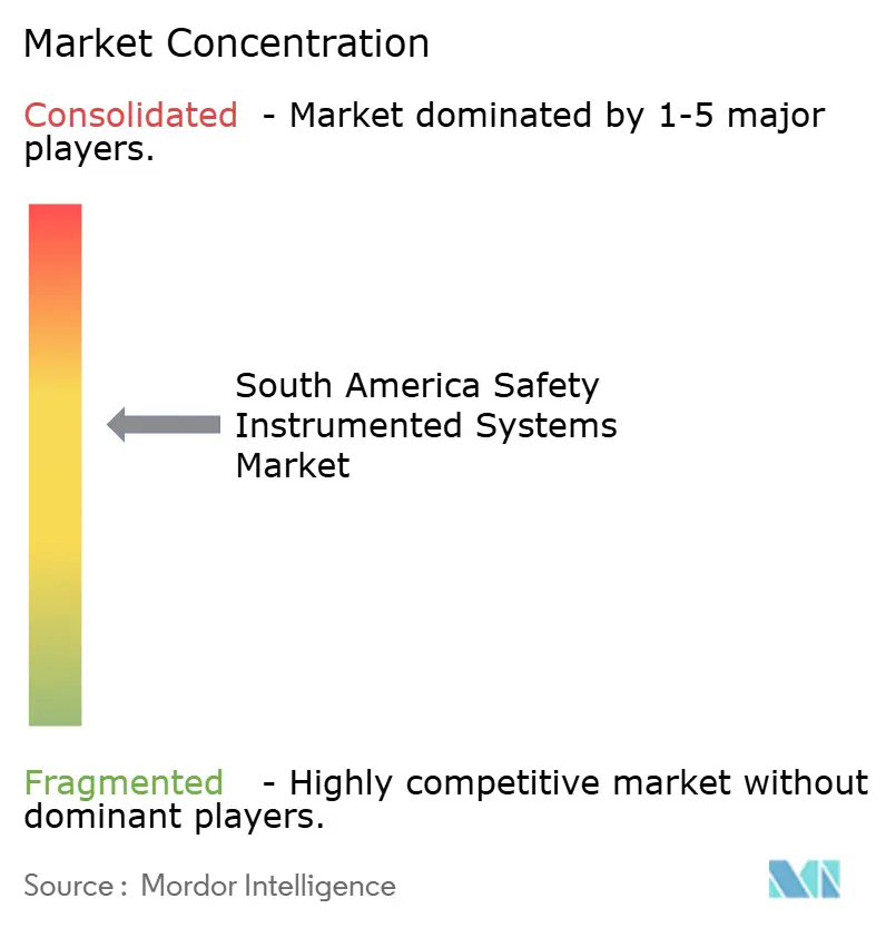 Concentração do Mercado de Sistemas Instrumentados de Segurança da América do Sul