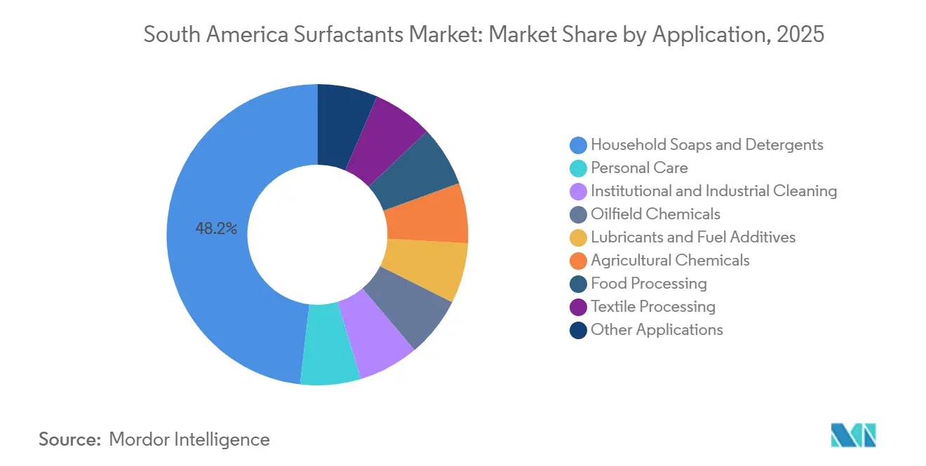 South America Surfactants Market: Market Share by Application