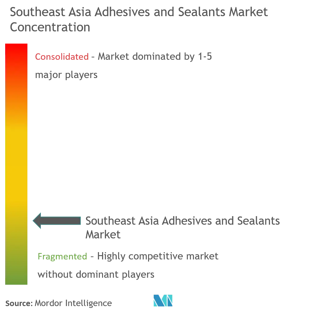 Southeast Asia Adhesives and Sealants Market - Market Concentration.png