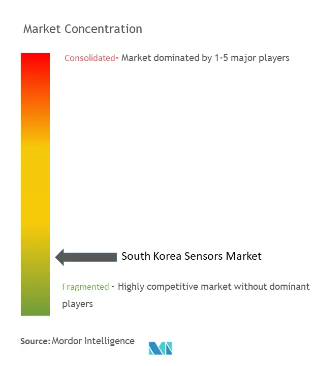 South Korea Sensors Market Concentration