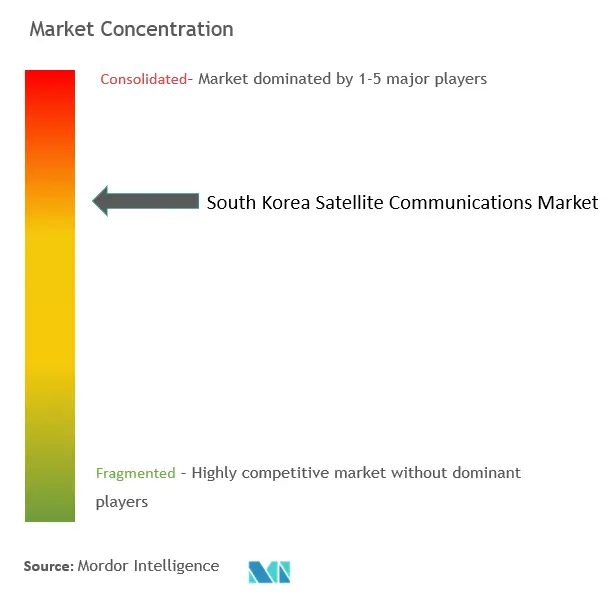 South Korea Satellite Communication Market Concentration