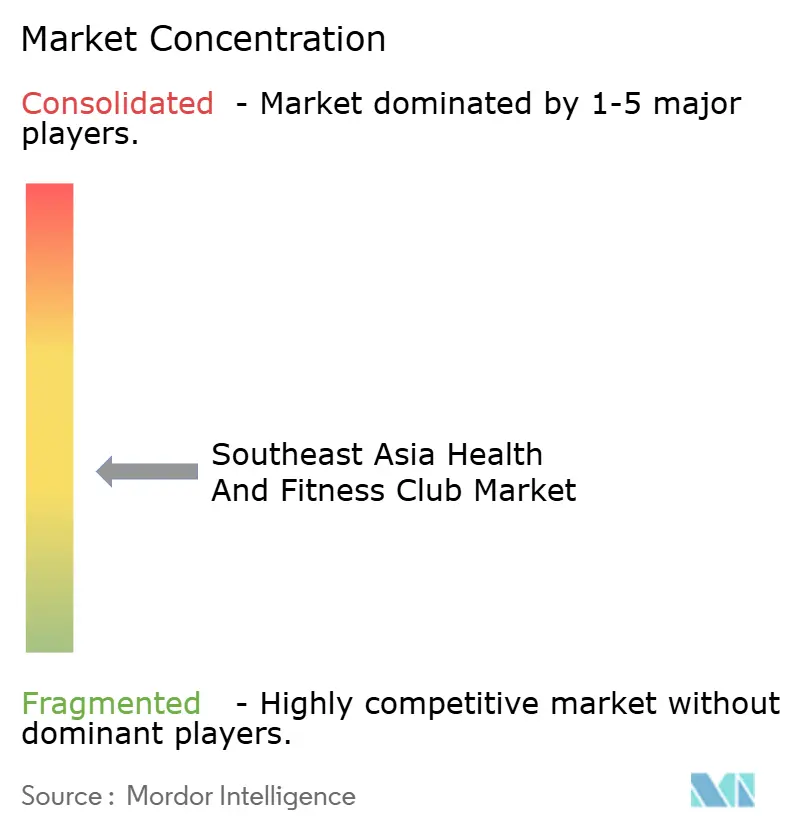 Concentration du Marché des Clubs de Santé et de Fitness en Asie du Sud-Est