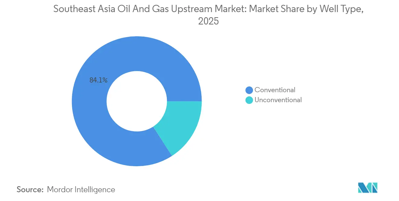 Southeast Asia Oil And Gas Upstream Market: Market Share by Well Type, 2025