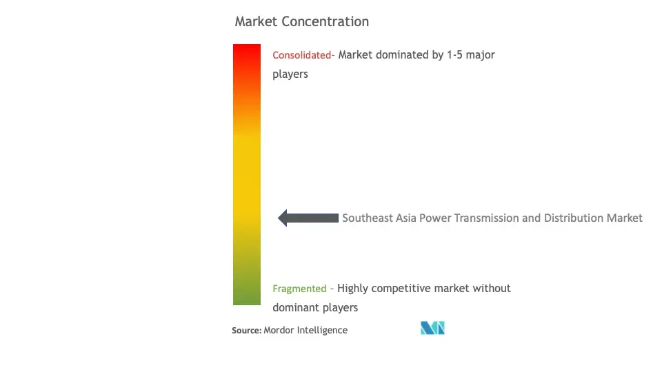 Southeast Asia Power Transmission and Distribution Market Concentration