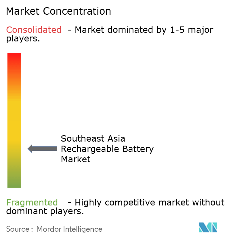 Southeast Asia Rechargeable Battery Market Concentration