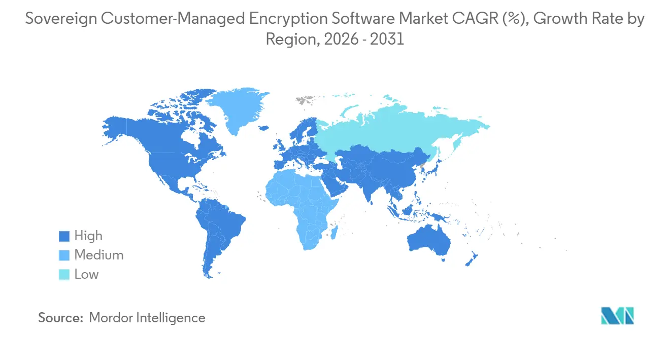 Sovereign Customer Managed Encryption Software Market Growth Rate by Region