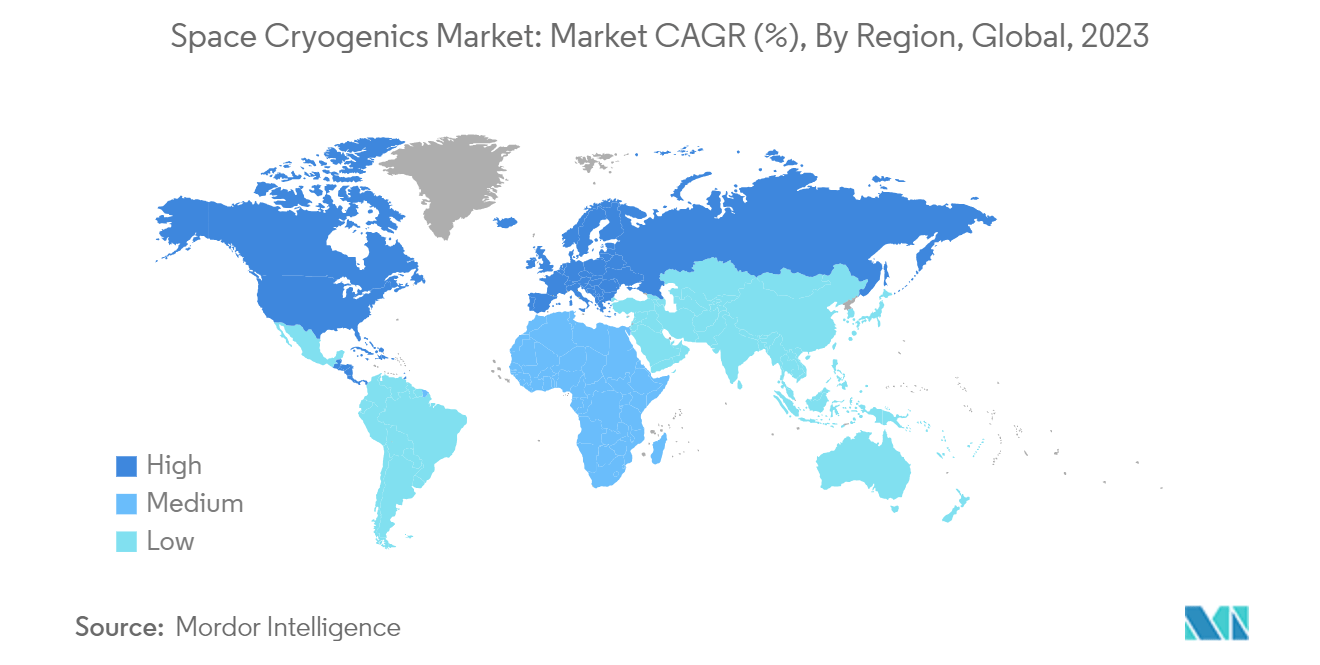: Space Cryogenics Market: Market CAGR (%), By Region, Global, 2023