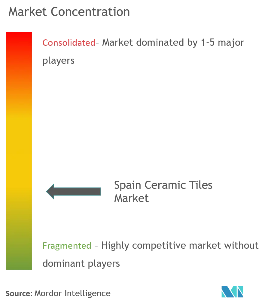 スペインのセラミックタイル市場の集中度