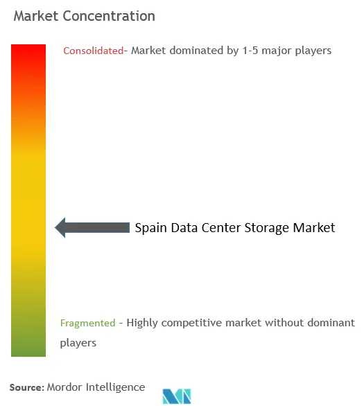 Spain Data Center Storage Market - Market Concentration