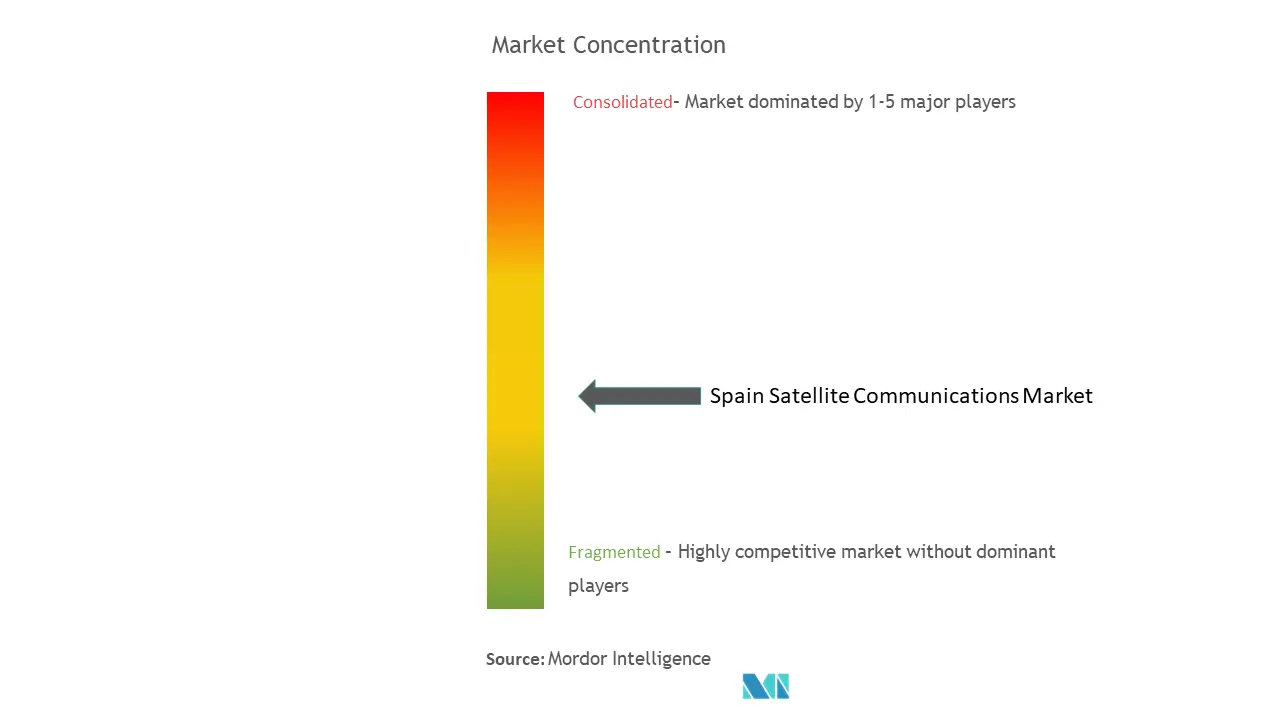 スペインの衛星通信市場の集中