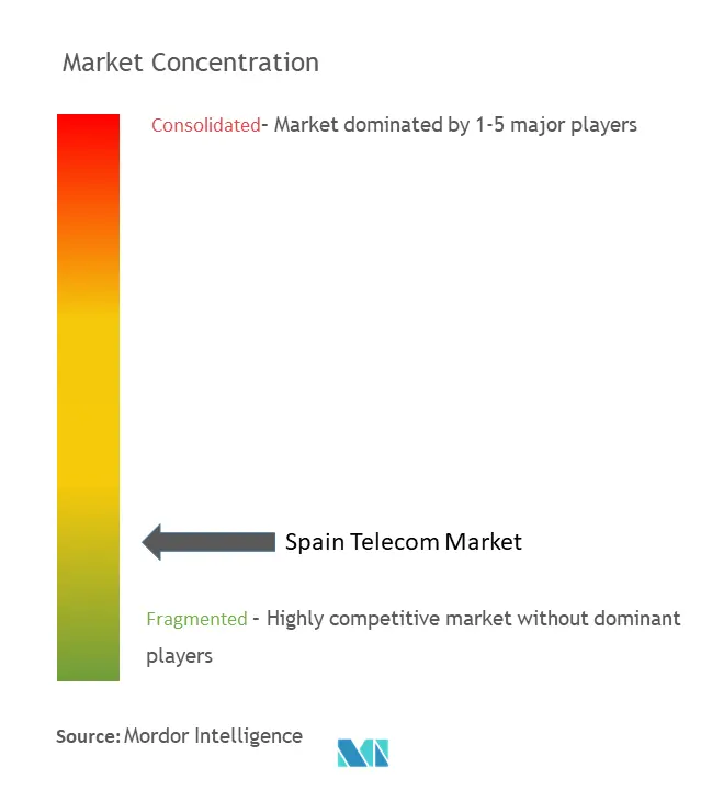スペインの通信市場集中