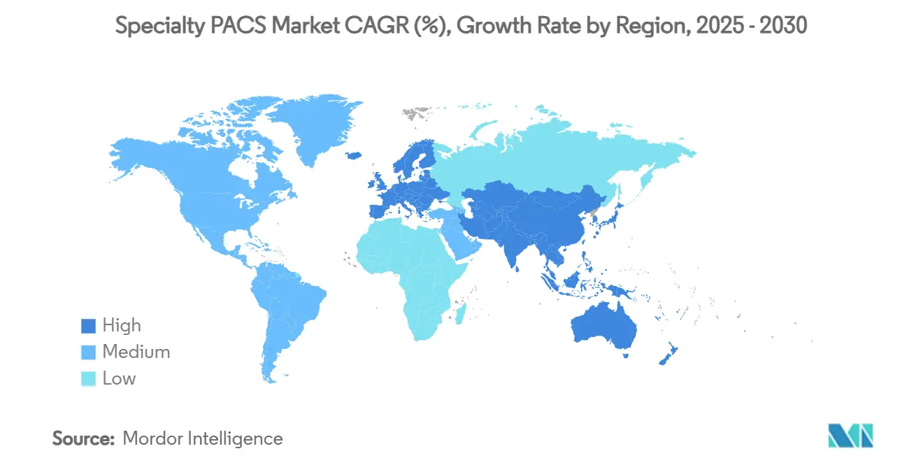 특수 신규 바카라사이트 시장 CAGR(%), 지역별 성장률
