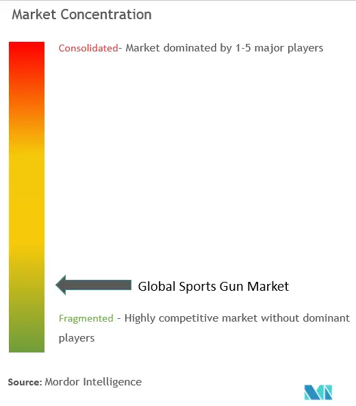 スポーツガン市場の集中度